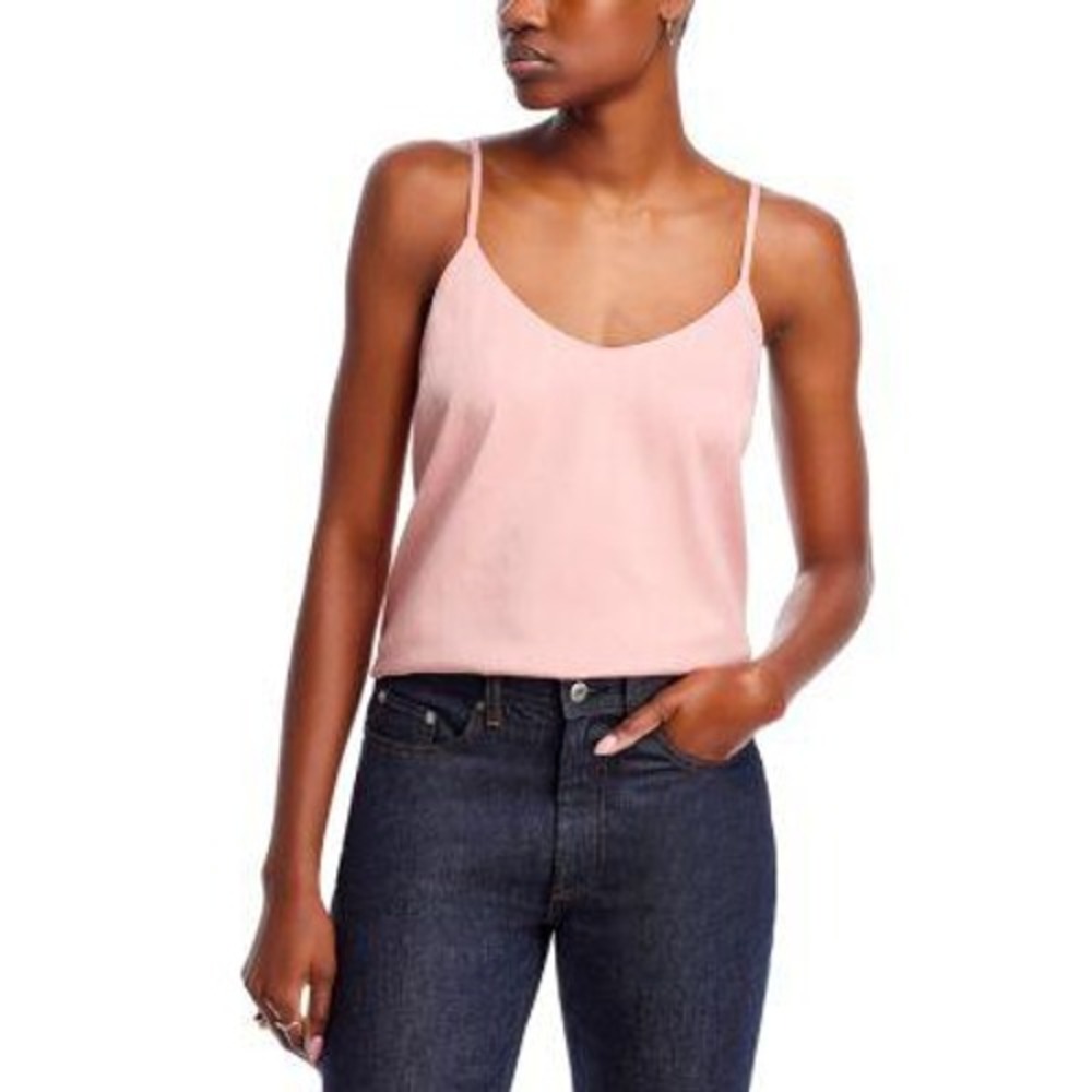 Koko‎ + Mason Pink Cami Top Womens Large Spaghetti Strap V Neck Balletcore NWT